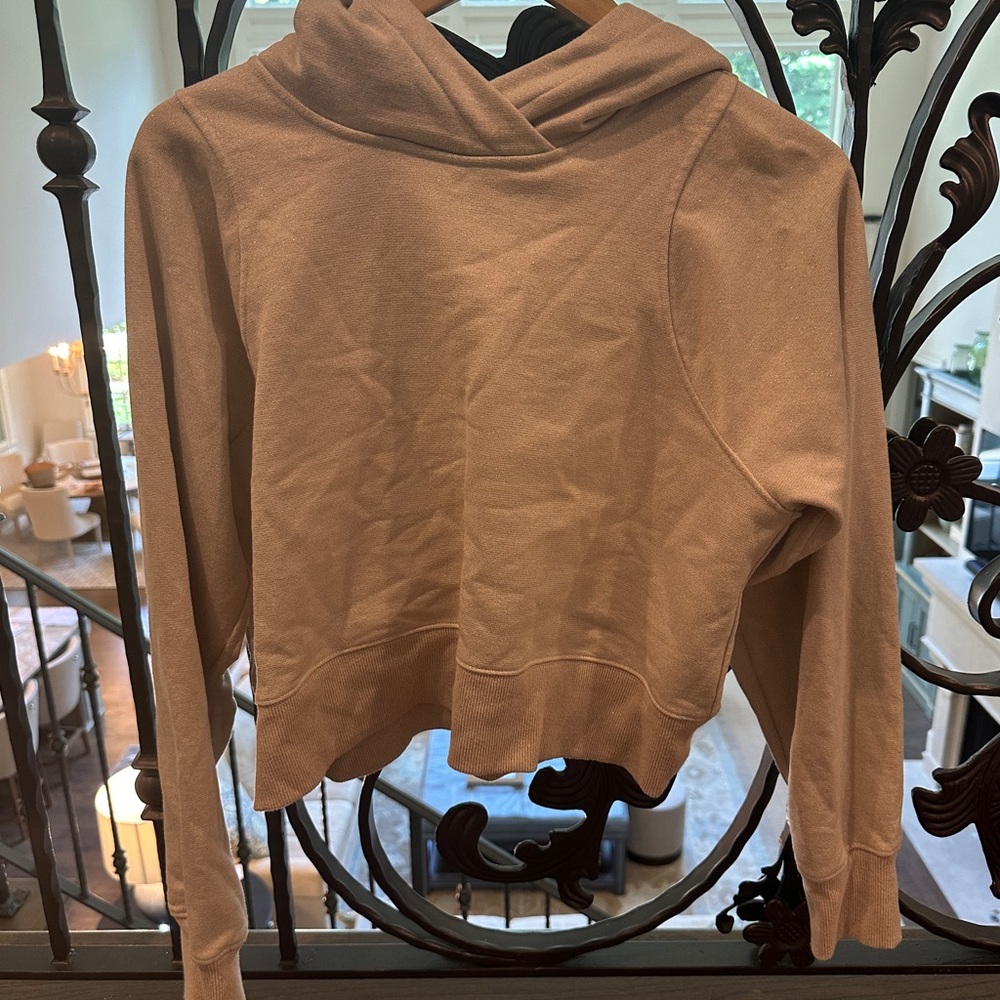 Tan Cropped Hoodie Lululemon